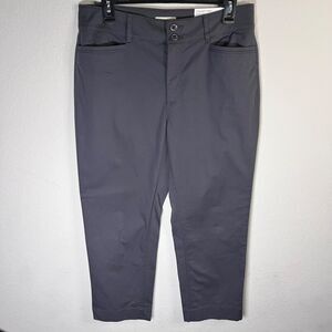NEW LOFT Curvy Straight Crop Gray Pants Women’s Size 8 Ann Taylor